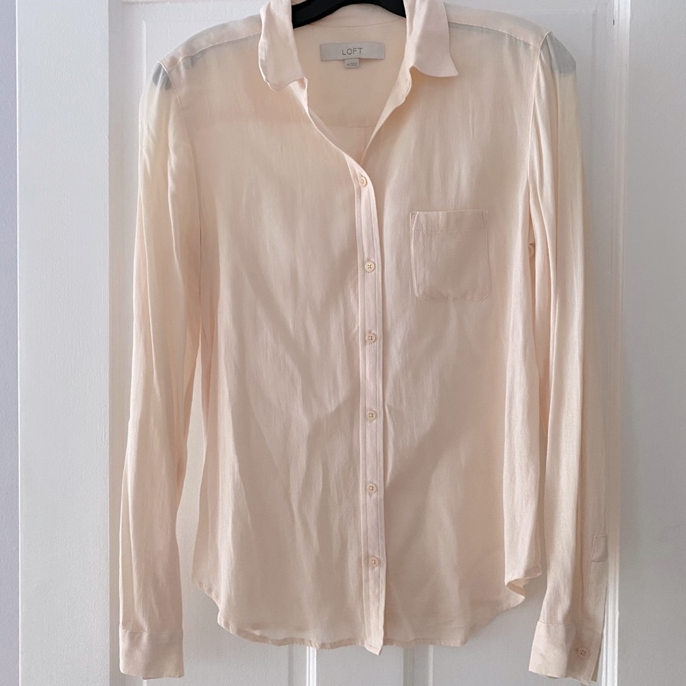 Loft Light Pink Blouse Size XS